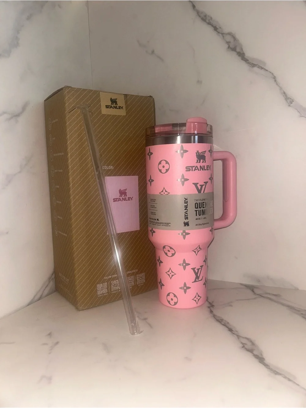 Stanley Pink Quench Tumbler with Handle